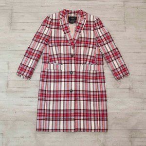 NWT J. Crew Alphie Top Coat in Italian Wool Vintage Plaid 6P